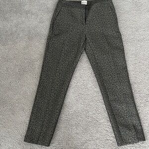 Reiss Black Patterned Ankle Pants